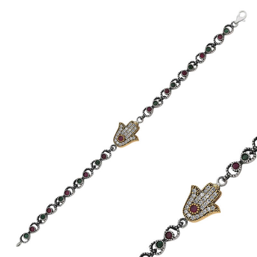 Silver Fatima Hand Authentic Women’s Bracelet